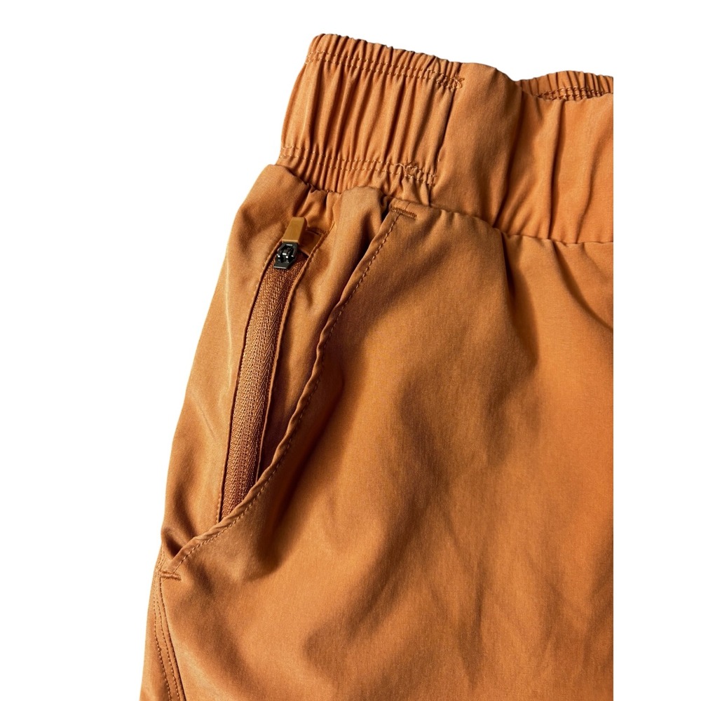 Freely Womens Active Shorts XL Terracotta Orange Elastic Waist Drawstring Pocket - Picture 2 of 10